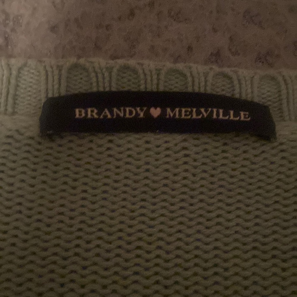 light green cropped brandy sweater